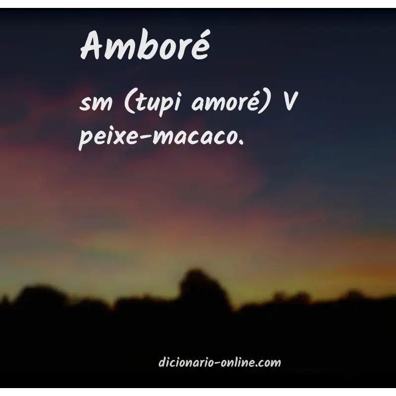 Significado de amboré