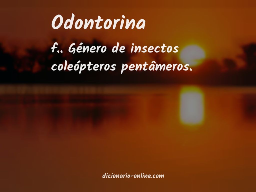 Significado de odontorina