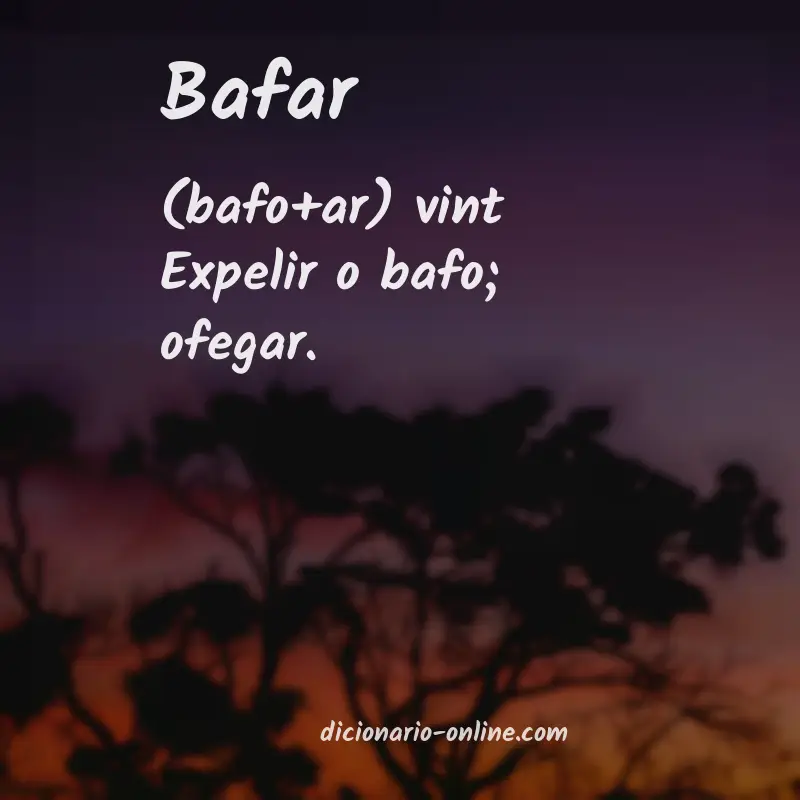 Significado de bafar