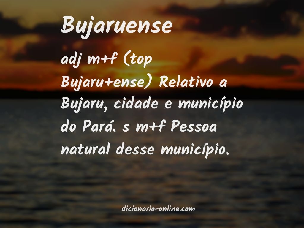 Significado de bujaruense