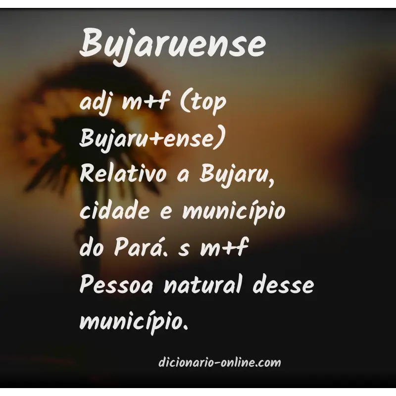 Significado de bujaruense