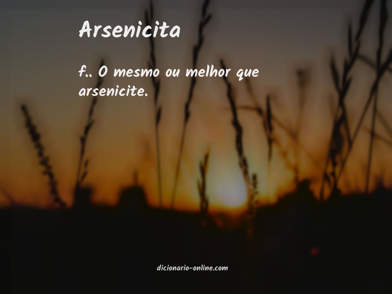 Significado de arsenicita