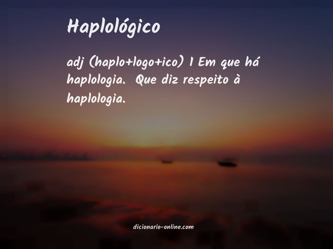 Significado de haplológico