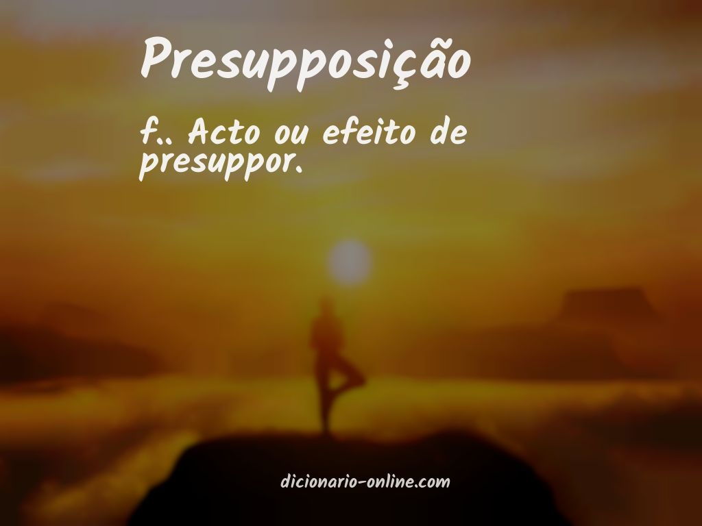 Significado de presupposição