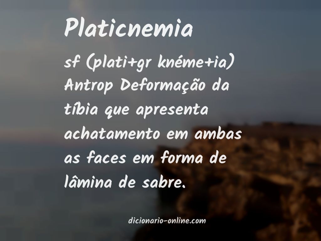 Significado de platicnemia