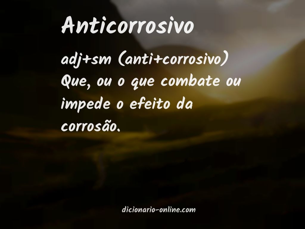 Significado de anticorrosivo