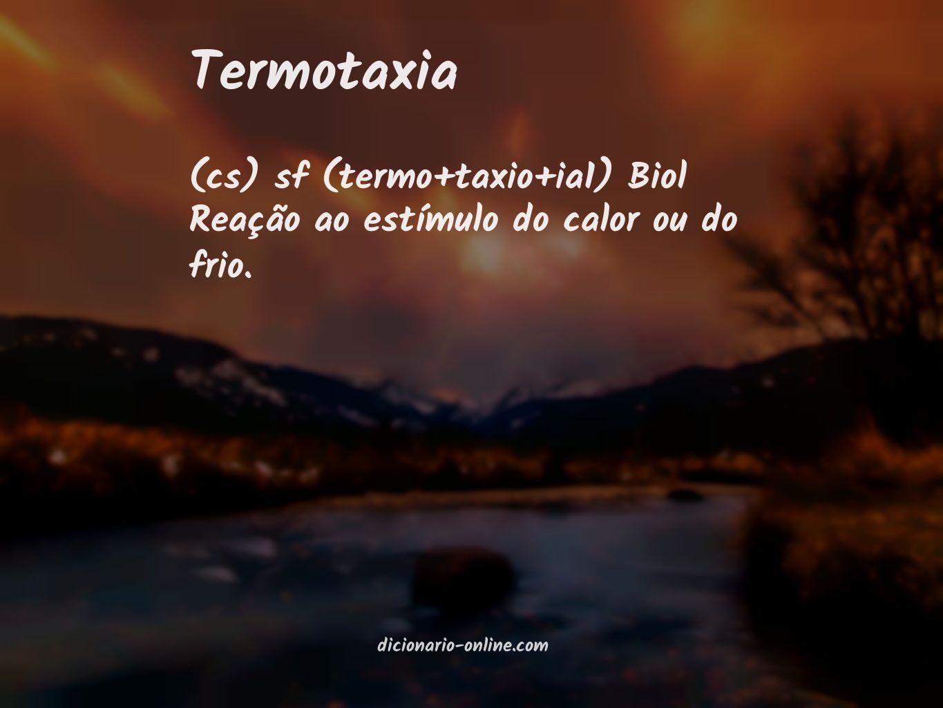 Significado de termotaxia