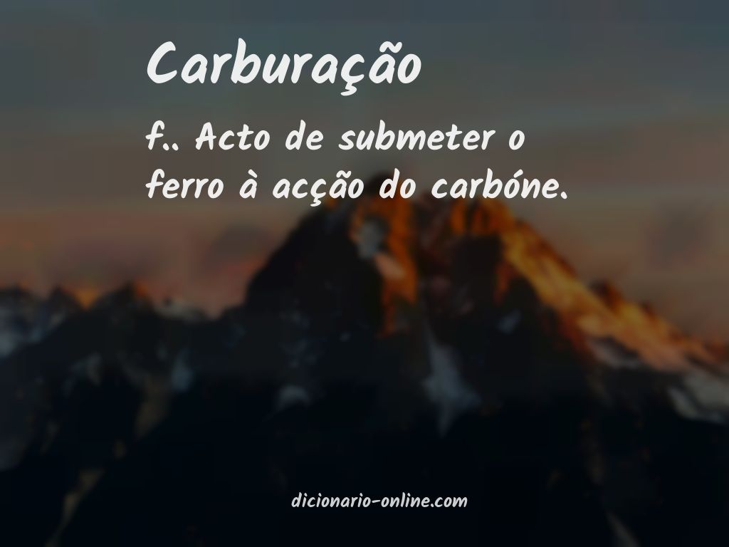 Significado de carburação