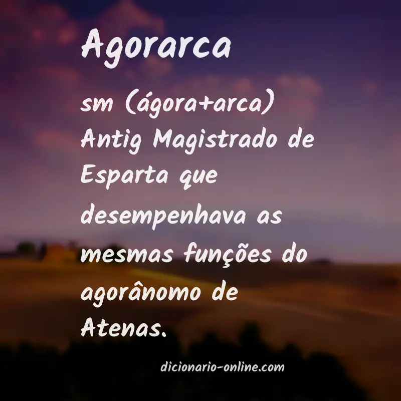 Significado de agorarca