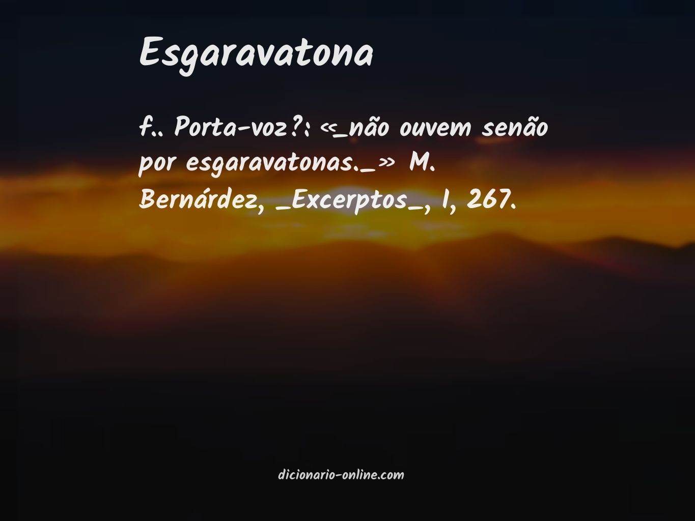 Significado de esgaravatona