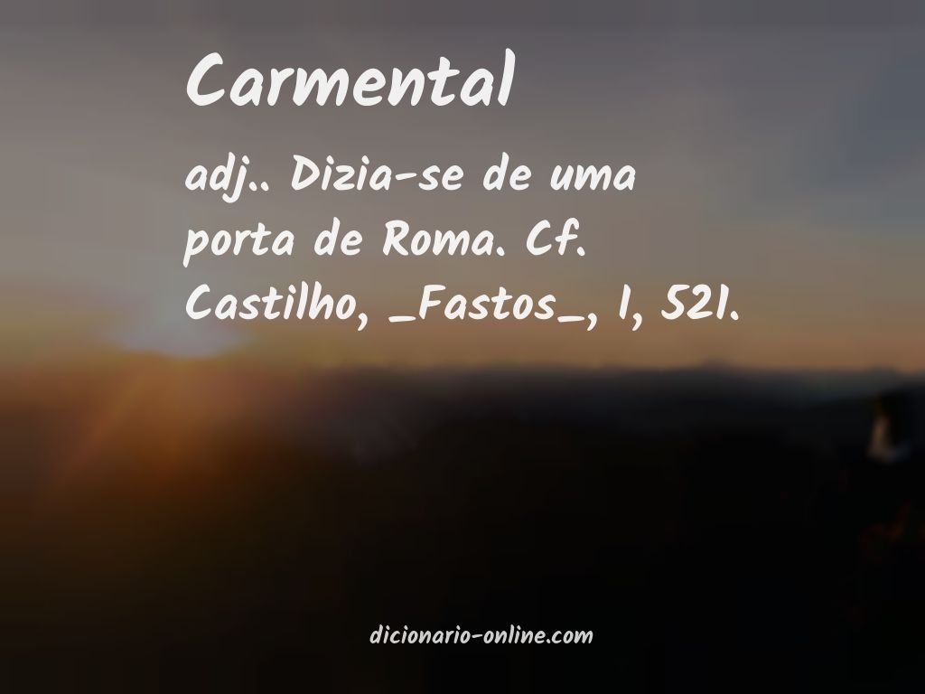 Significado de carmental