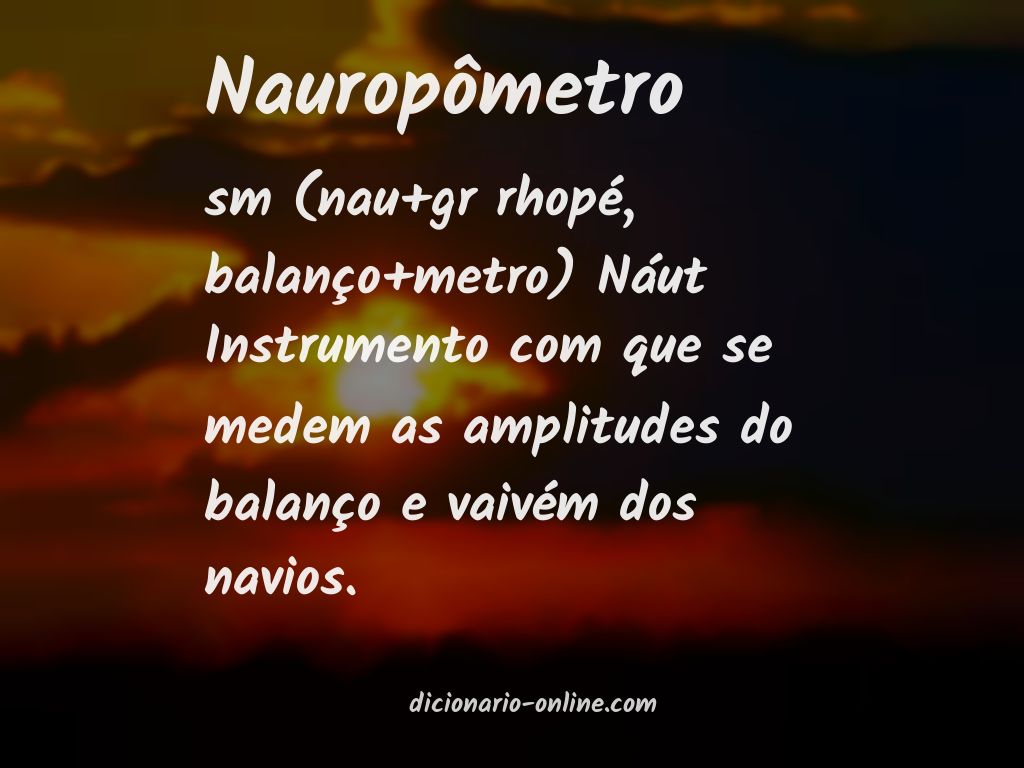 Significado de nauropômetro