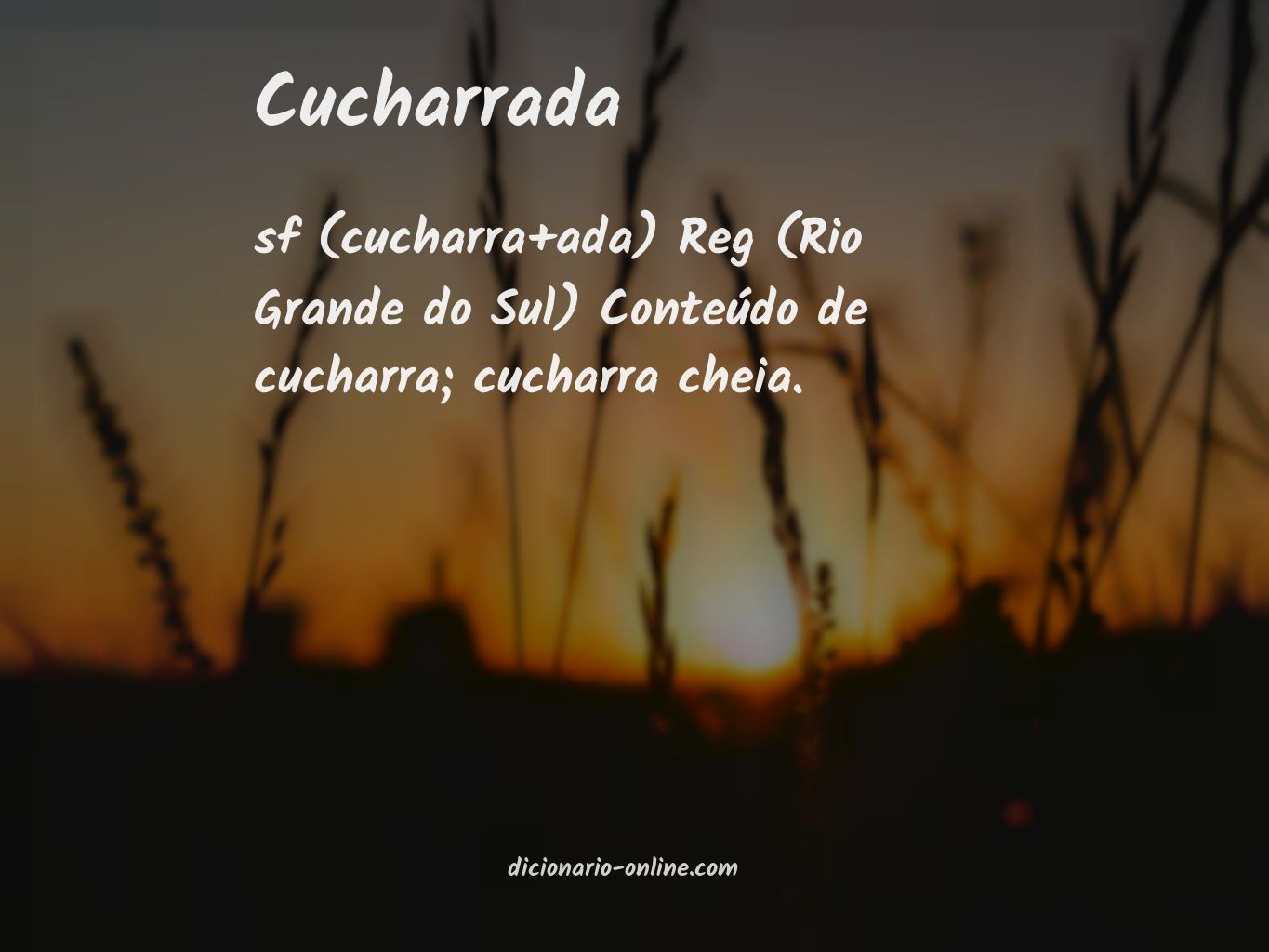 Significado de cucharrada