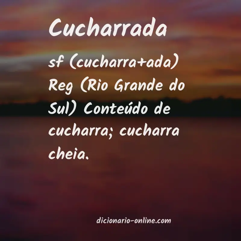 Significado de cucharrada