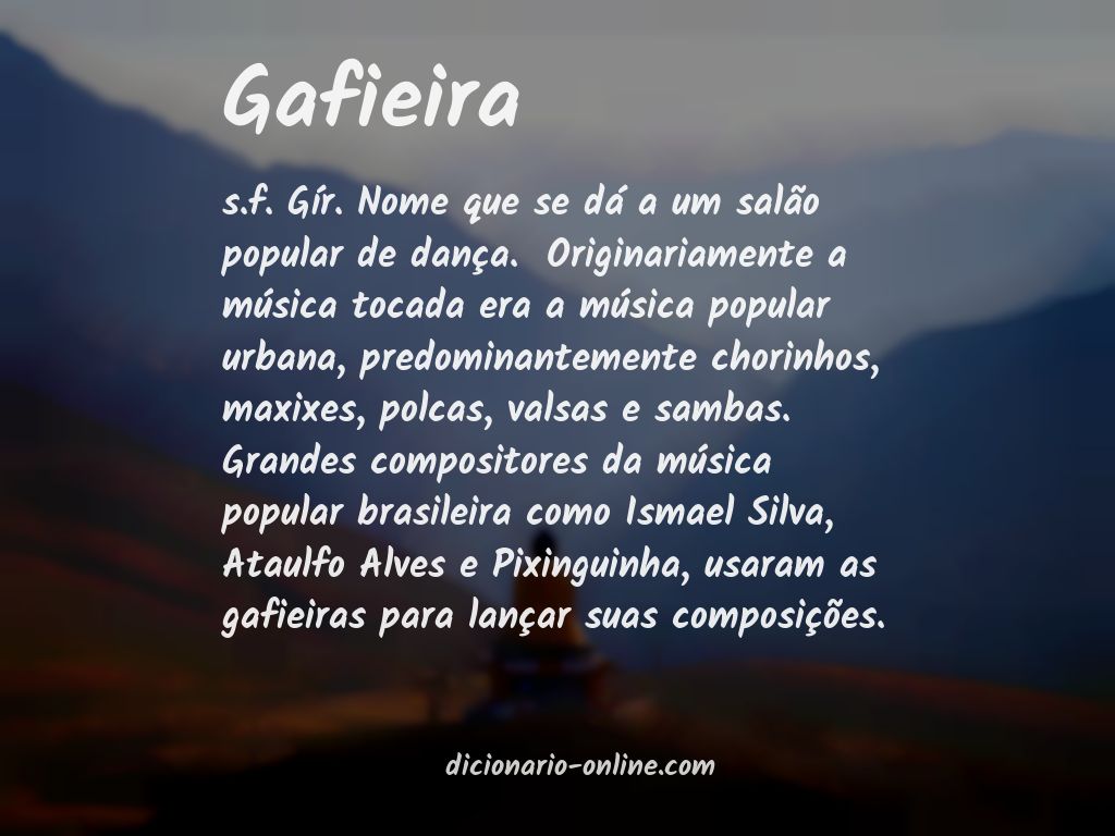 Significado de gafieira