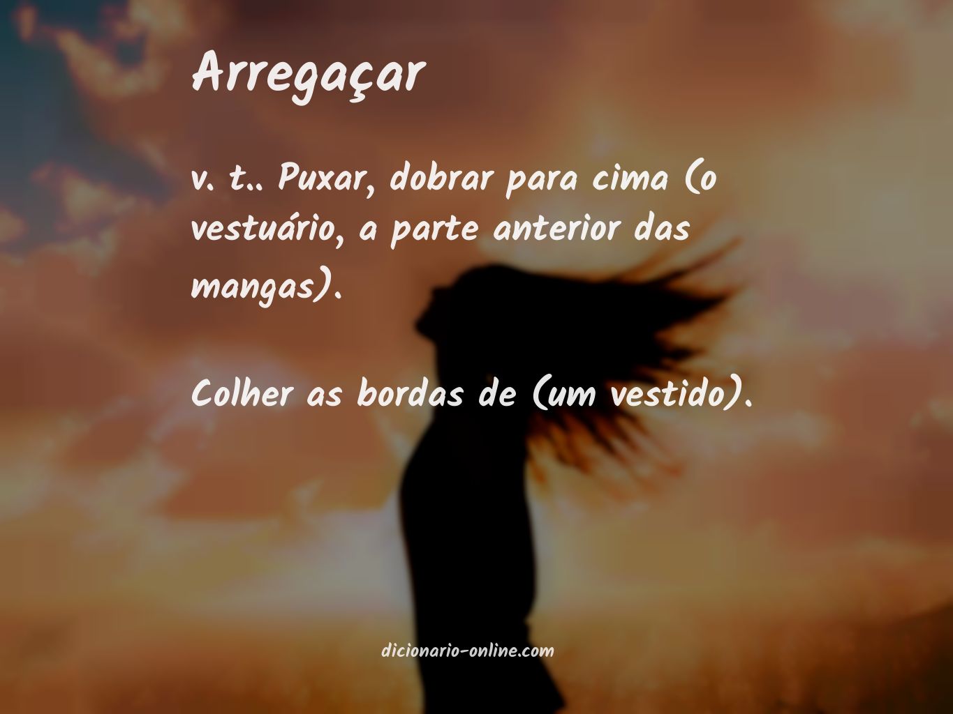 Significado de arregaçar