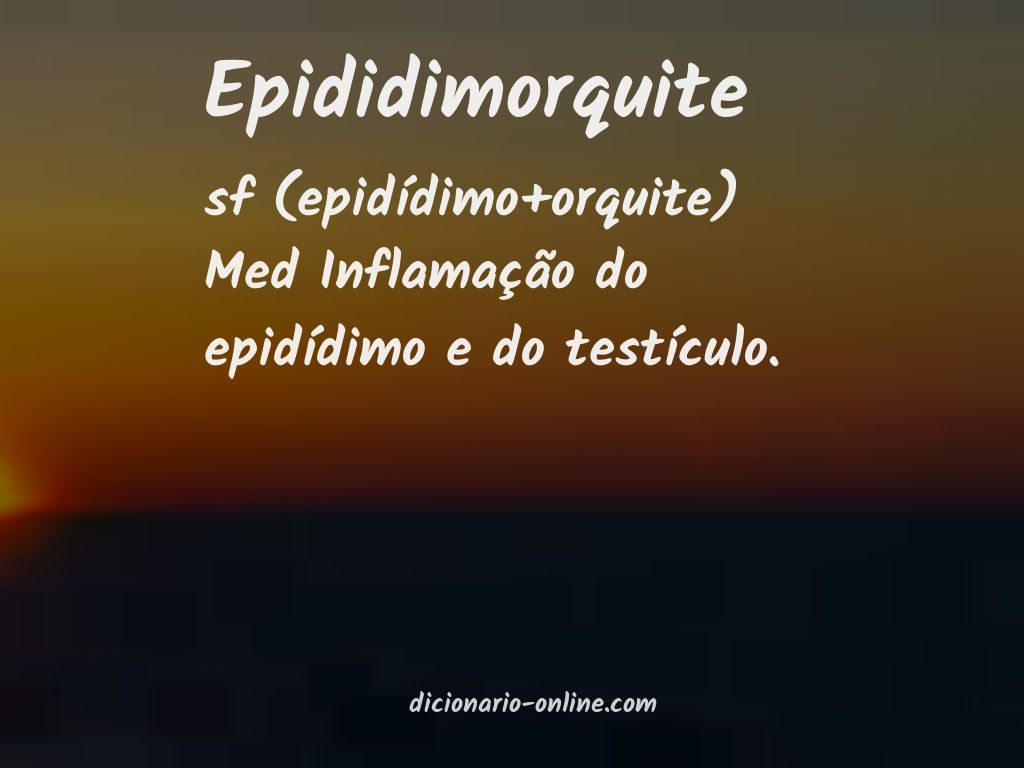Significado de epididimorquite