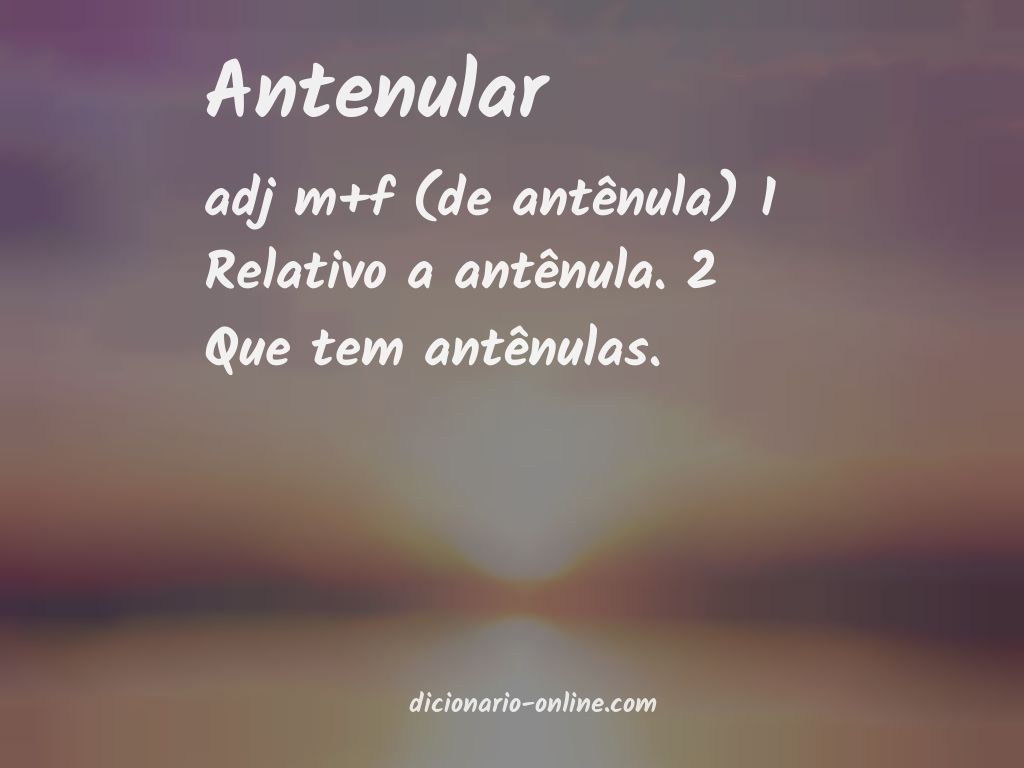 Significado de antenular