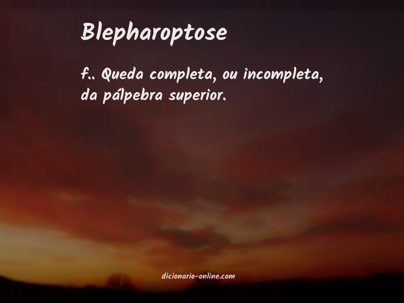Significado de blepharoptose