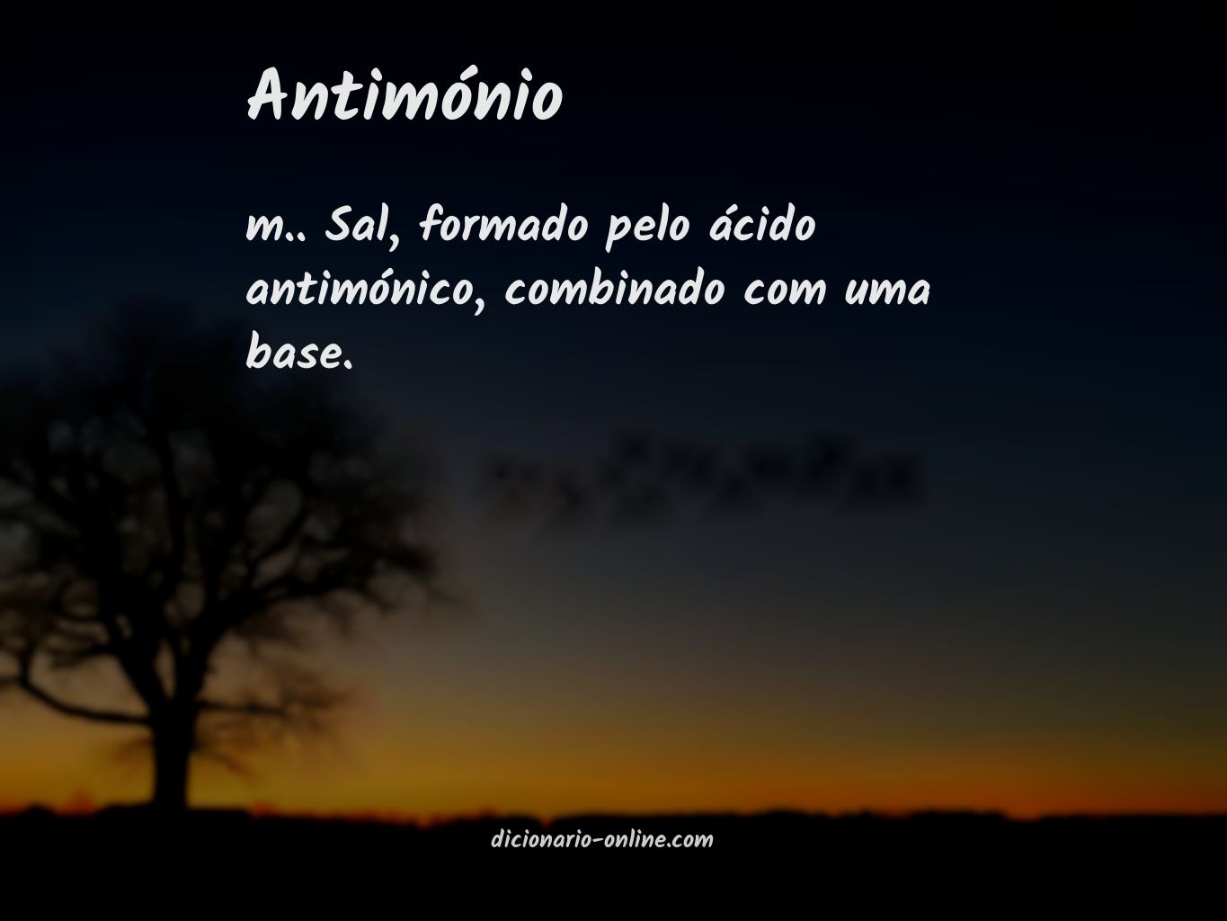 Significado de antimónio