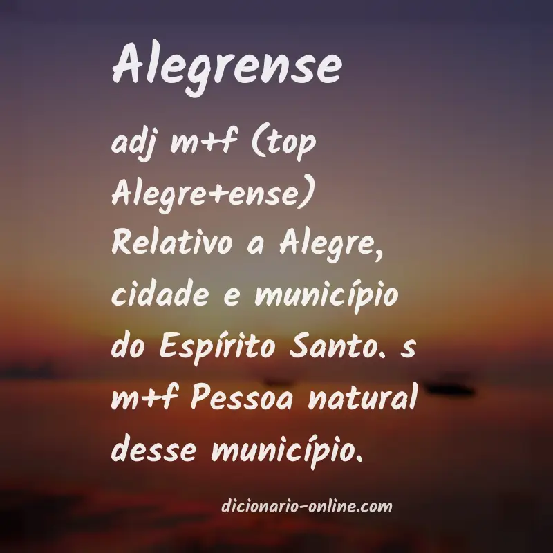 Significado de alegrense