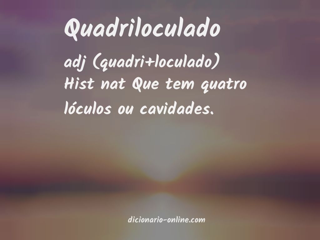 Significado de quadriloculado