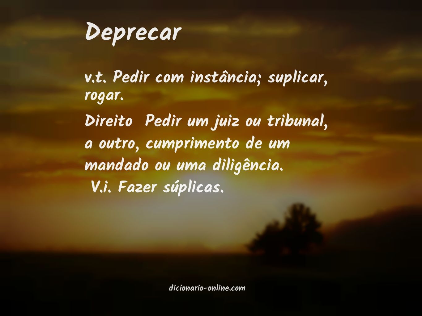 Significado de deprecar