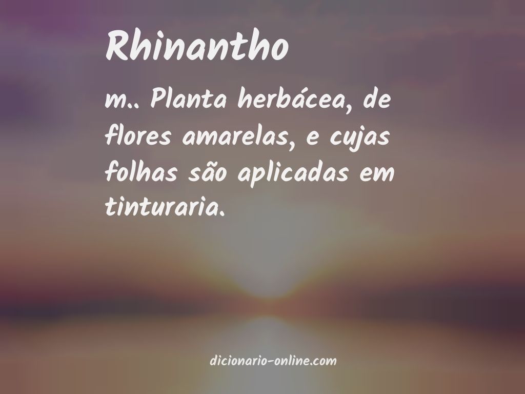 Significado de rhinantho