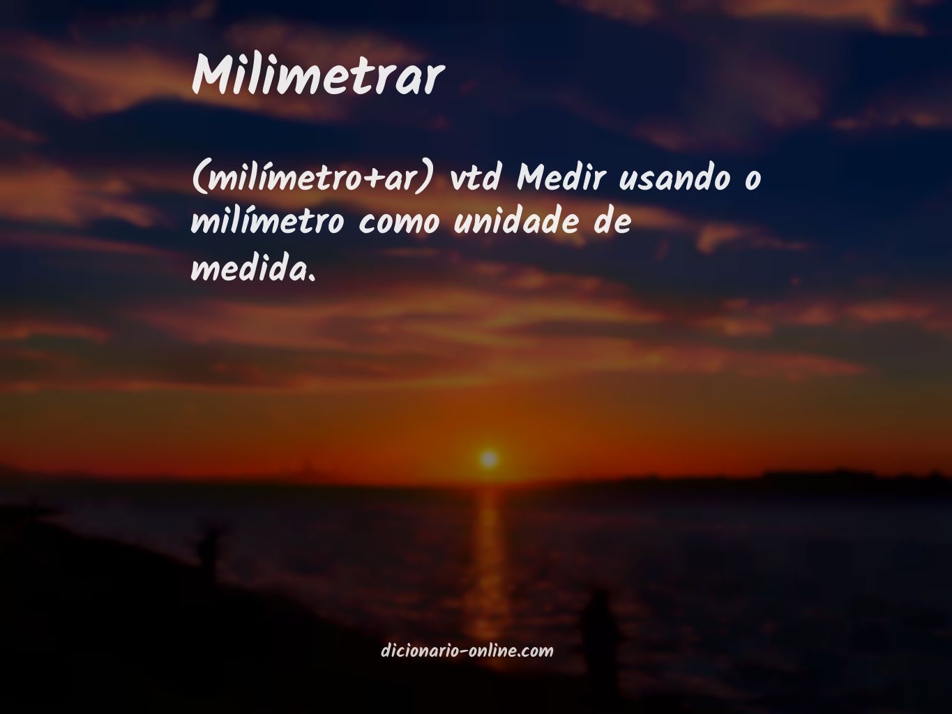 Significado de milimetrar