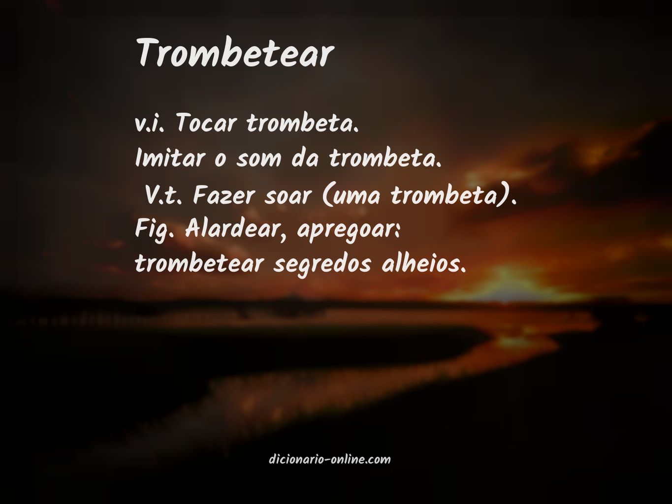 Significado de trombetear