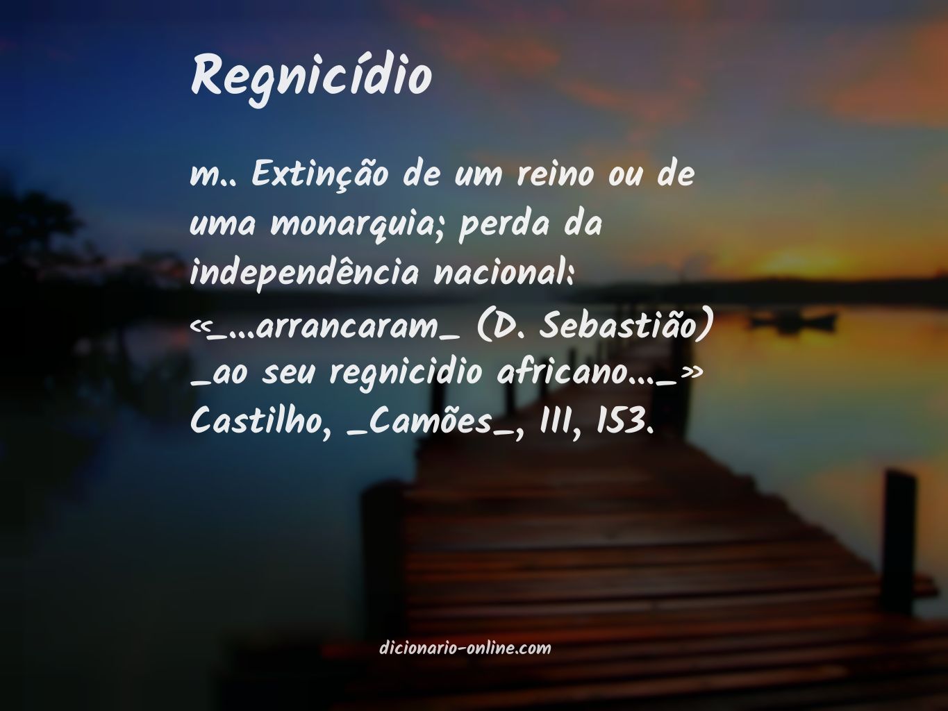 Significado de regnicídio