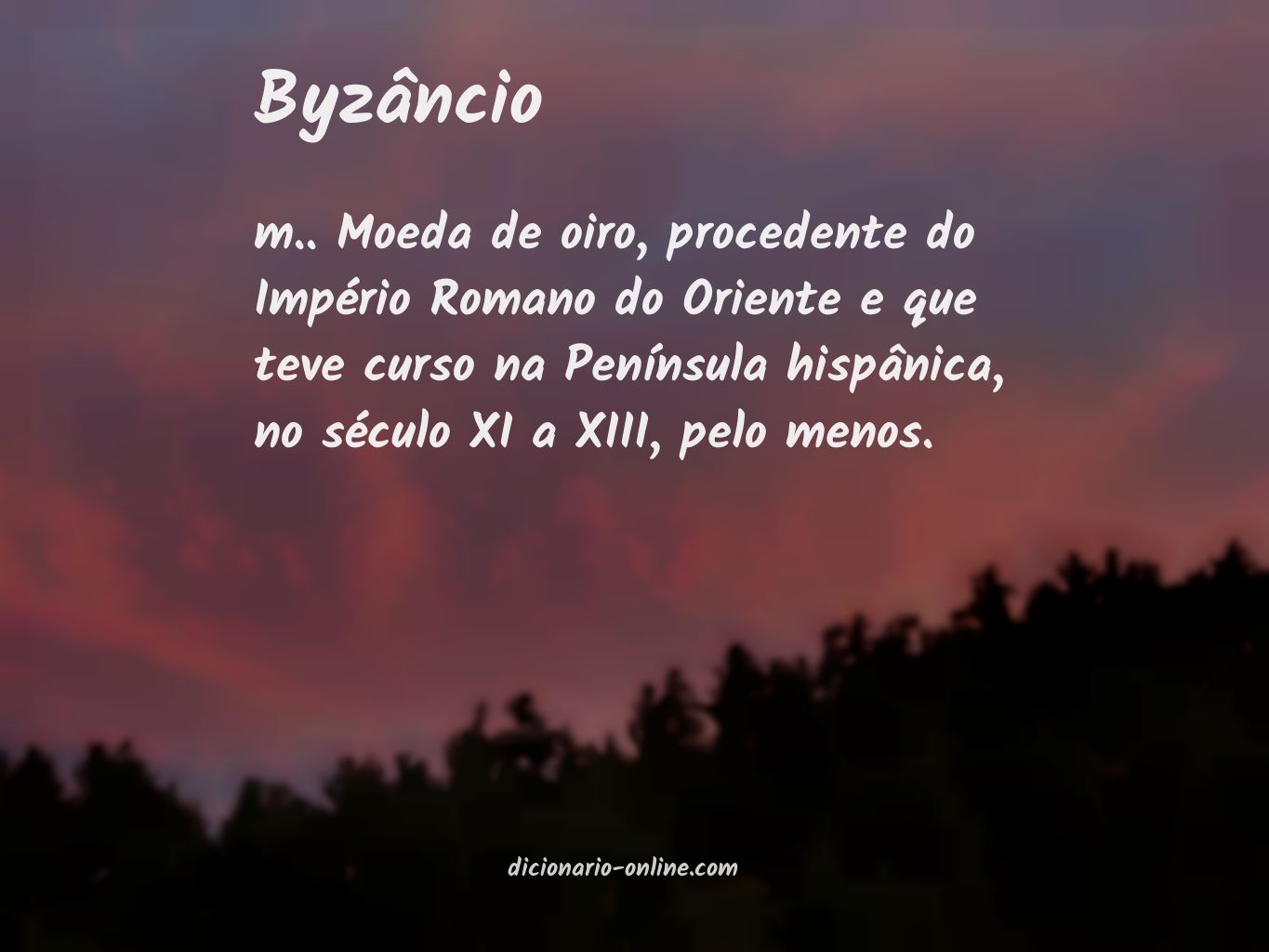 Significado de byzâncio