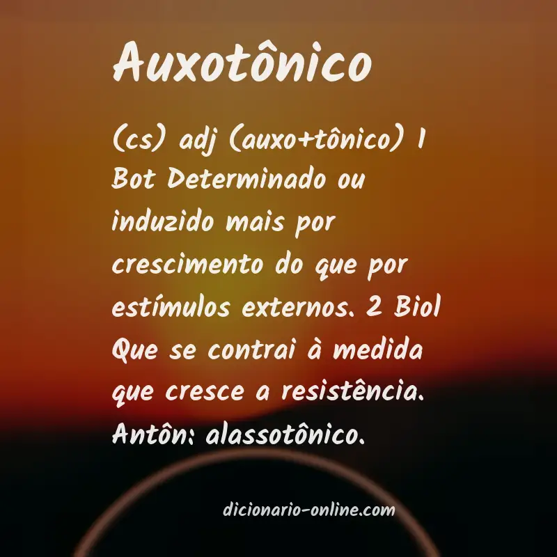 Significado de auxotônico