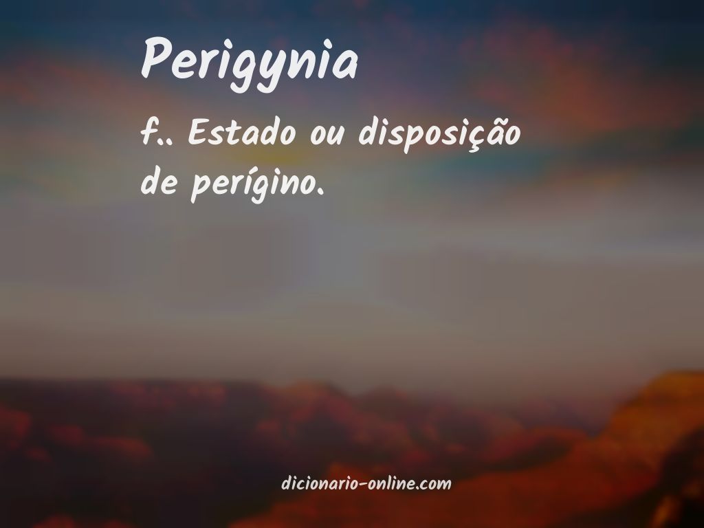 Significado de perigynia