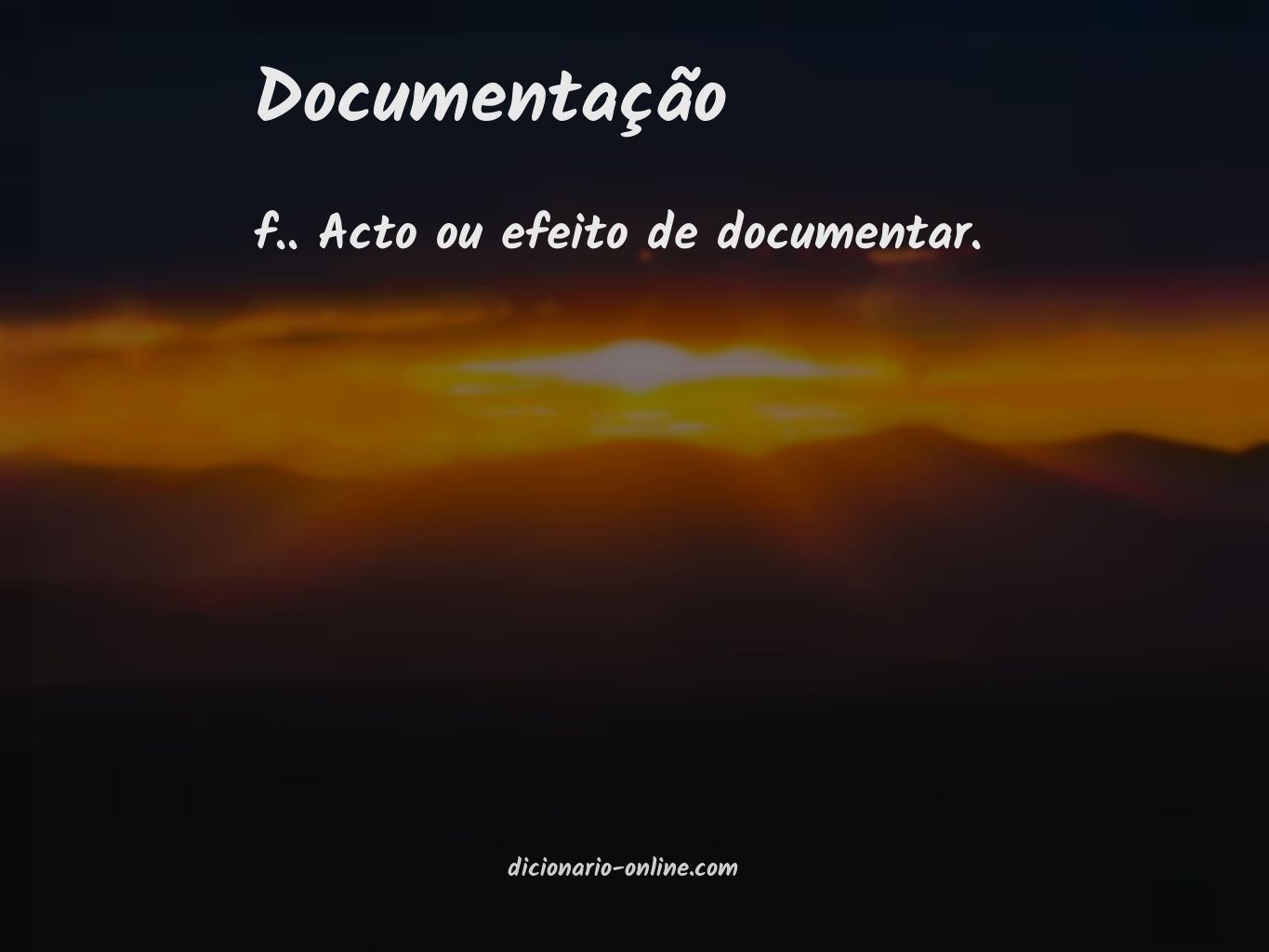 Significado de documentação