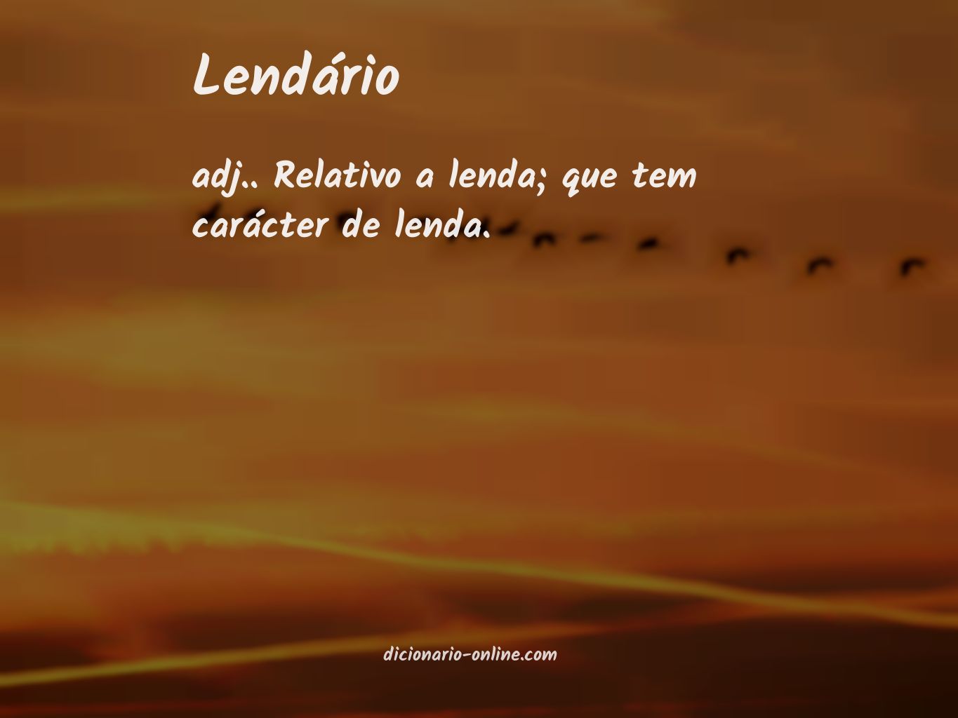 Significado de lendário