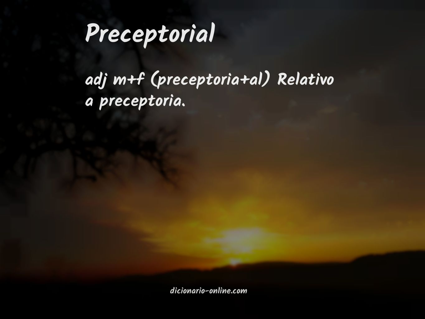 Significado de preceptorial