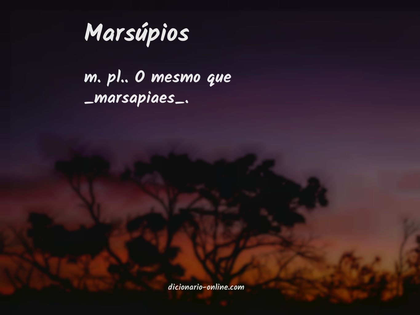 Significado de marsúpios