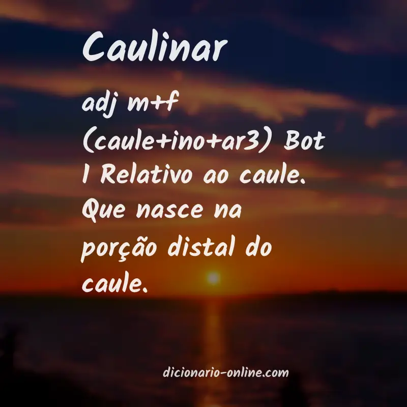 Significado de caulinar