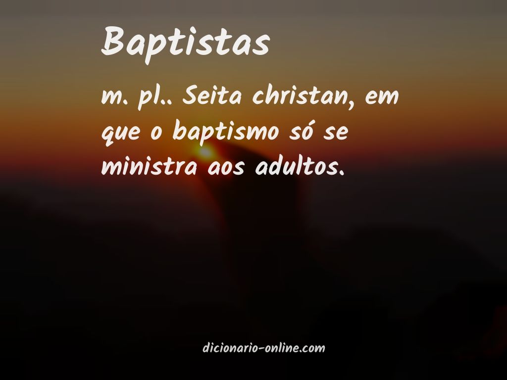 Significado de baptistas