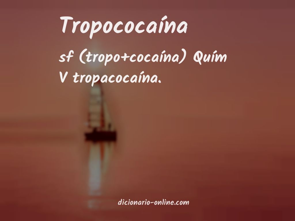 Significado de tropococaína