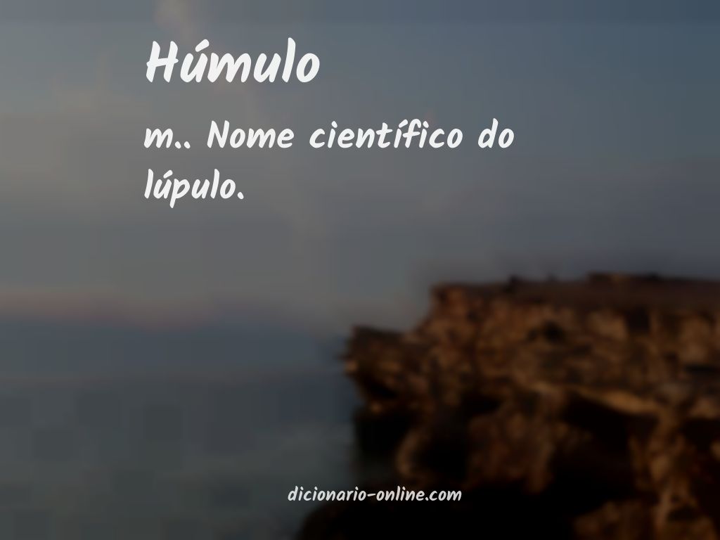 Significado de húmulo