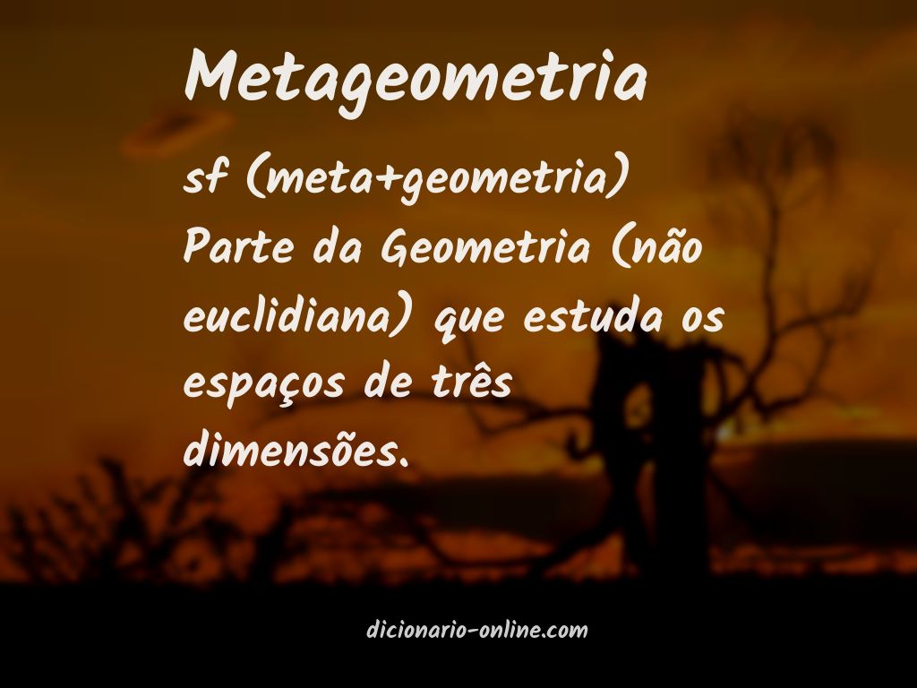 Significado de metageometria