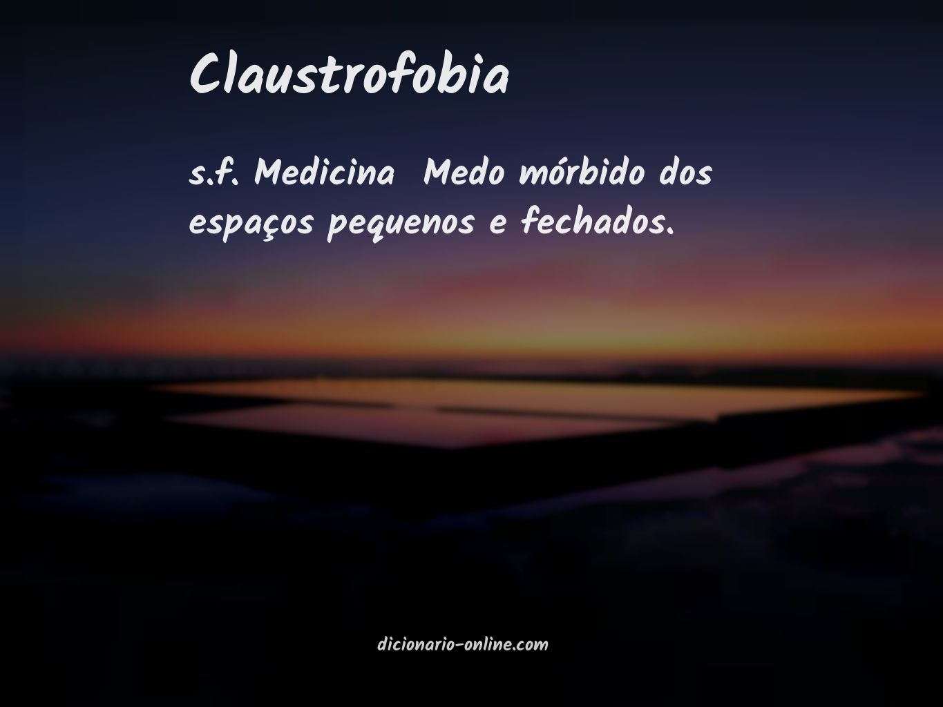 Significado de claustrofobia