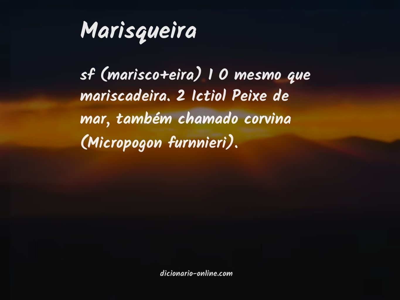 Significado de marisqueira