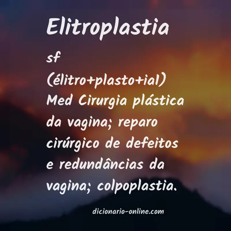 Significado de elitroplastia