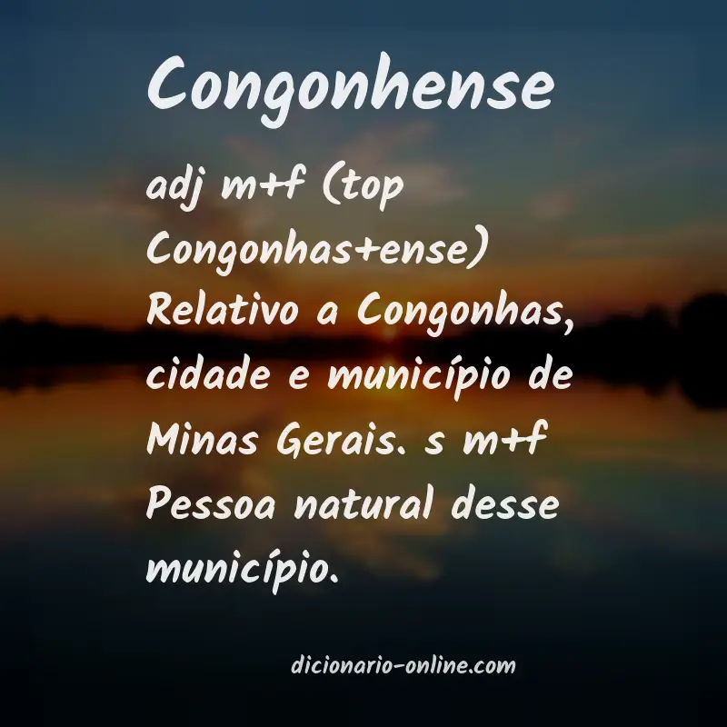 Significado de congonhense