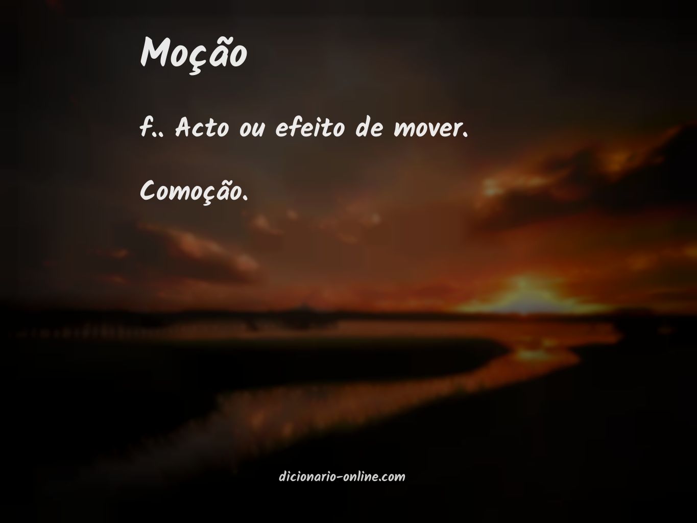 Significado de moção