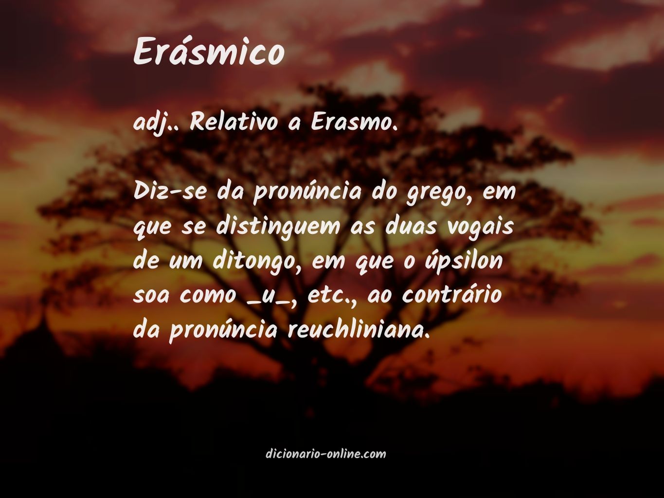 Significado de erásmico