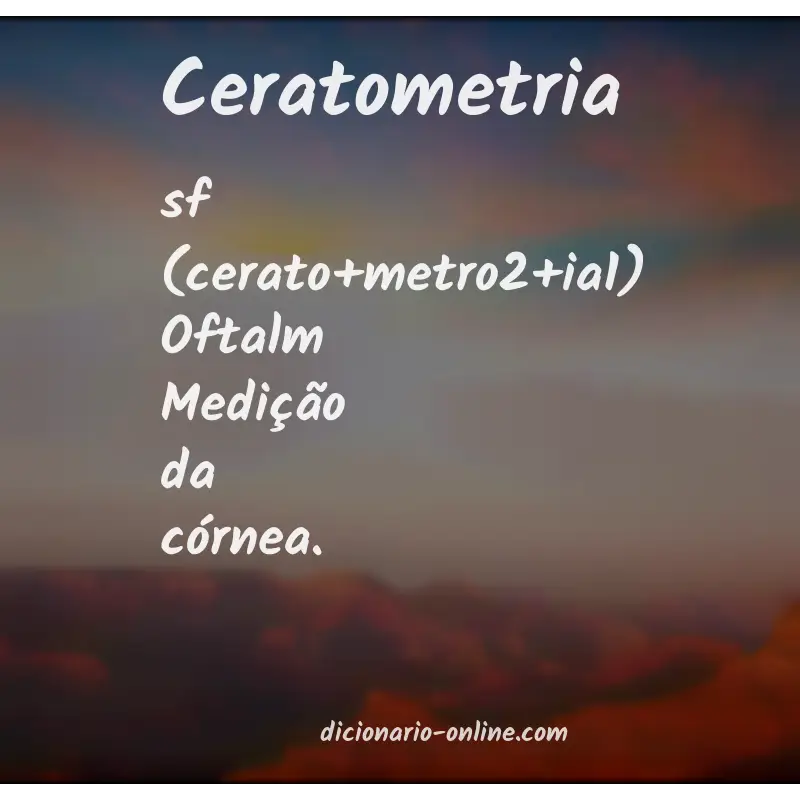 Significado de ceratometria